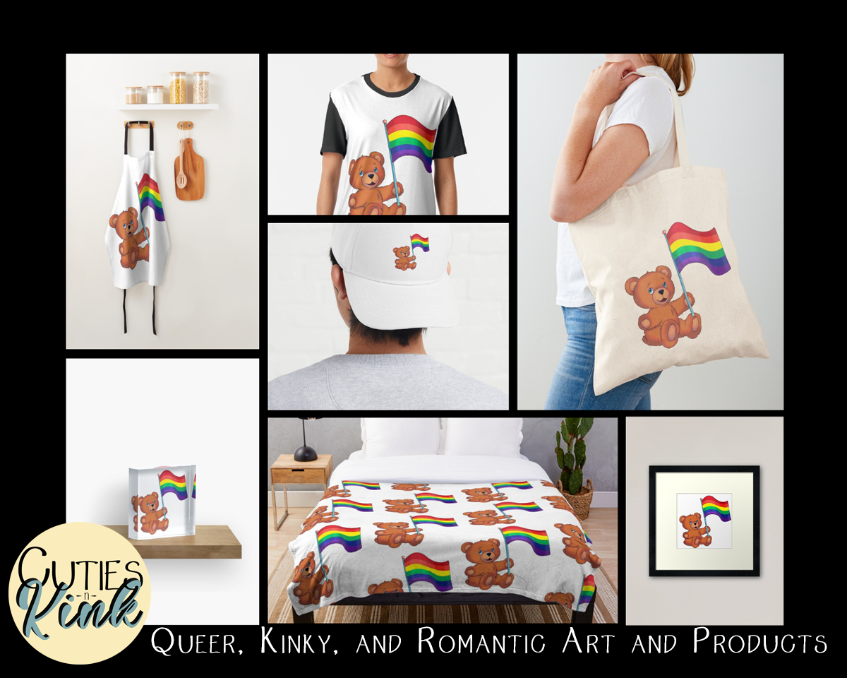 LGBTQIA Rainbow Pride Flag Teddy Bear - Cuties n Kink - image grid