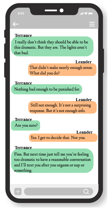 Who's Your Daddy Terrance and Leander Text Convo 1