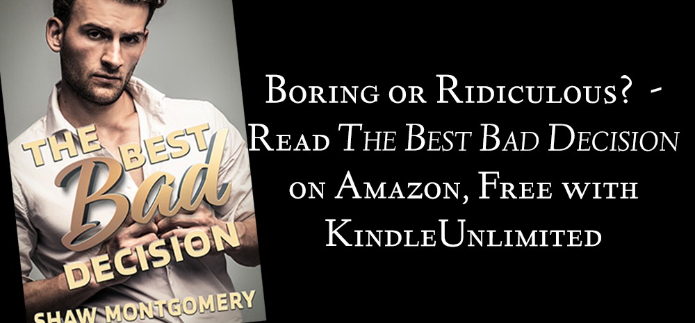 Boring or Ridiculous? - Read The Best Bad Decision on Amazon, Free with KindleUnlimited - blog post by Shaw Montgomery - gay romance author